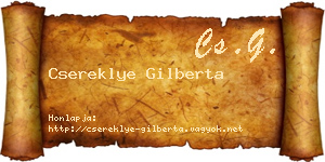 Csereklye Gilberta névjegykártya